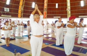 Yoga Session at Gran Fraternidad Universal, Maracay